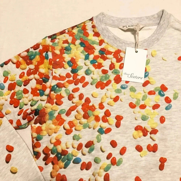 Dear Sisters  Jelly Beans Womens Small XS Pullover Sweater - Picture 2 of 16